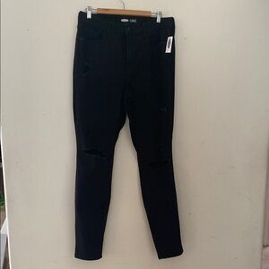 Black Distressed Skinny Jeans